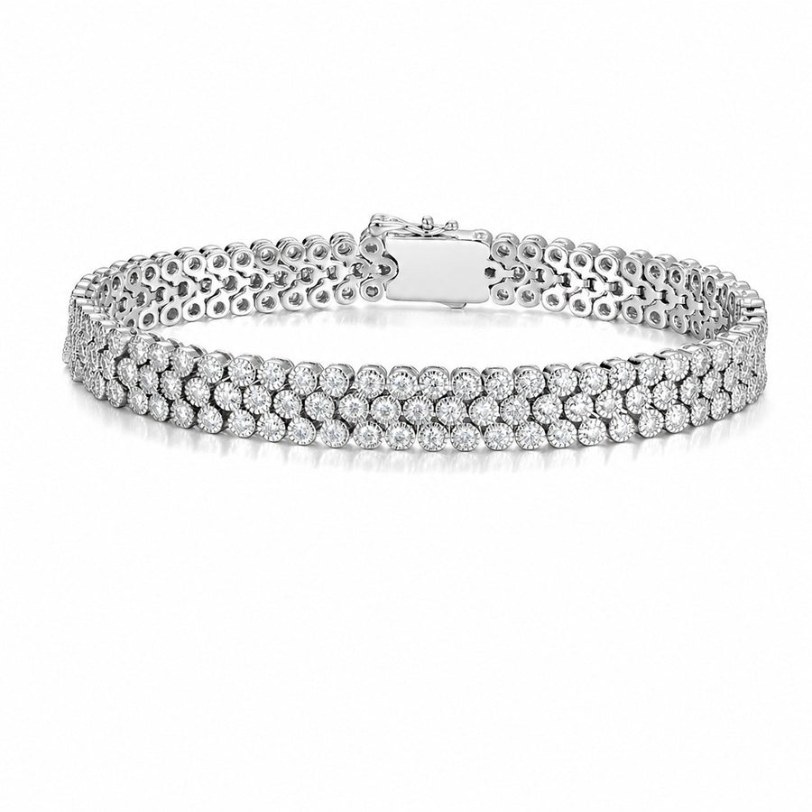 Simple, Elegant and Versatile: Moissanite 925 Sterling Silver Bracelet